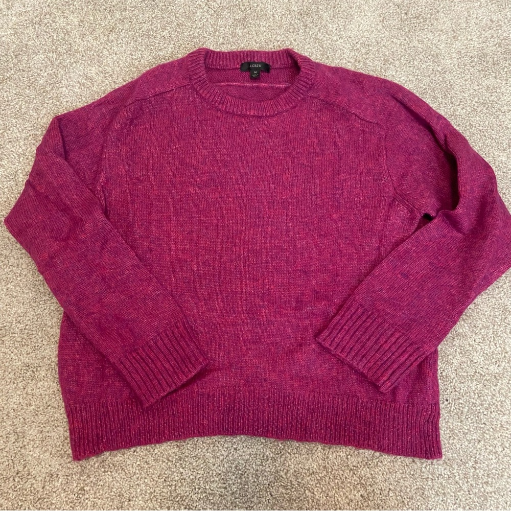 J.Crew Pink Cozy Super-Soft Crewneck Sweater π size M - Picture 10 of 10